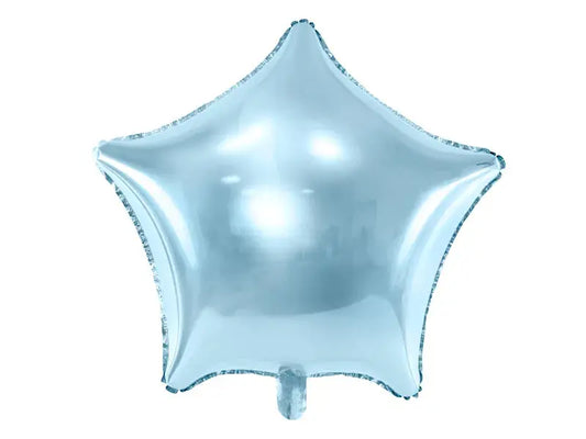 Foil balloon Star, 48cm, sky blue Partydeco