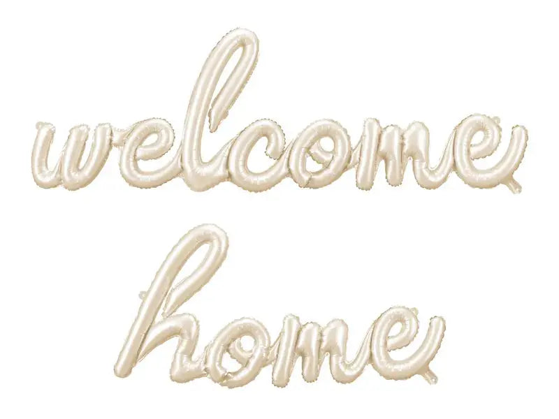 Foil balloon Welcome Home, 335x71 cm, cappuccino Partydeco