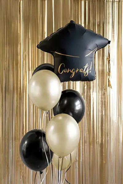 Foil balloon "Congrats!" cap, 60x55 cm, mix Partydeco