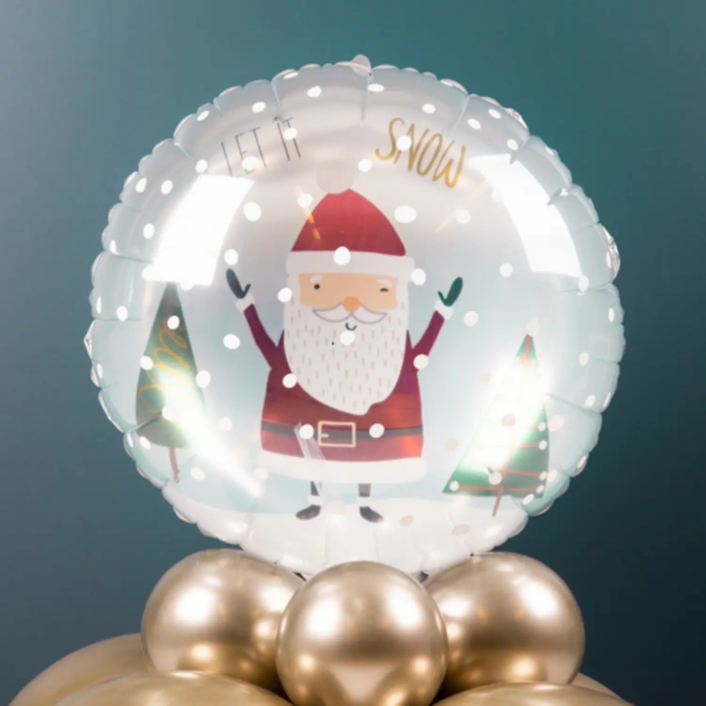 Foil balloon 'Let it snow' - Holly Jolly - 45 x 45 cm Folat