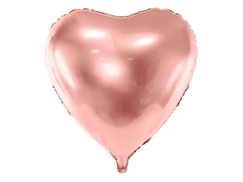 Foil balloon heart - bronze Partydeco