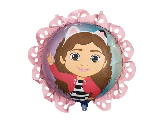 Foil balloon lozenge with frill Cat House Gabi, 52x52 cm, mix Balloons World Store