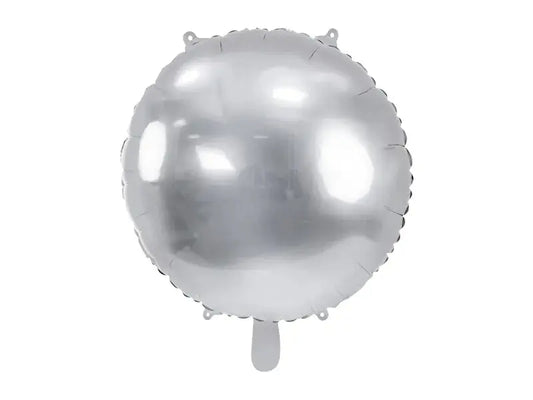 Foil balloon round Lozenge, 45 cm, Silver Partydeco