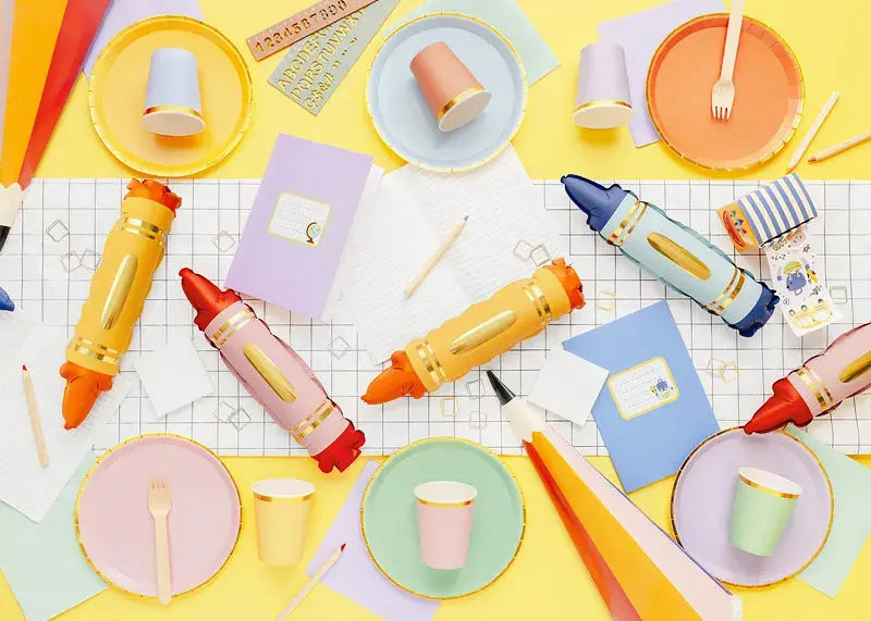 Foil balloons for garlands Crayons, mix, 7x30 cm Partydeco