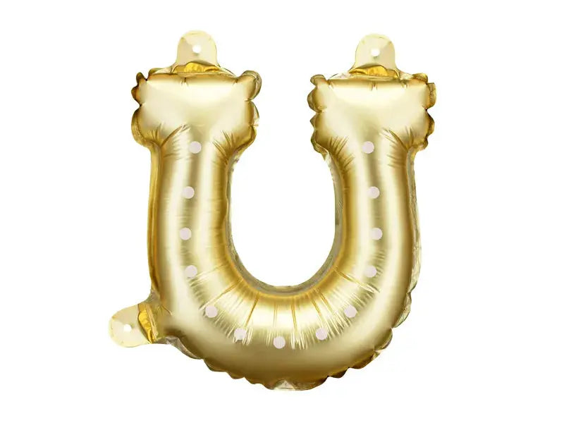 Foil balloons for garlands Horseshoes, 18x19 cm, gold Partydeco