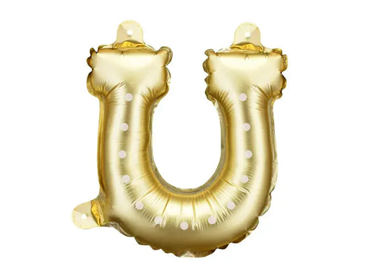 Foil balloons for garlands Horseshoes, 18x19 cm, gold Partydeco