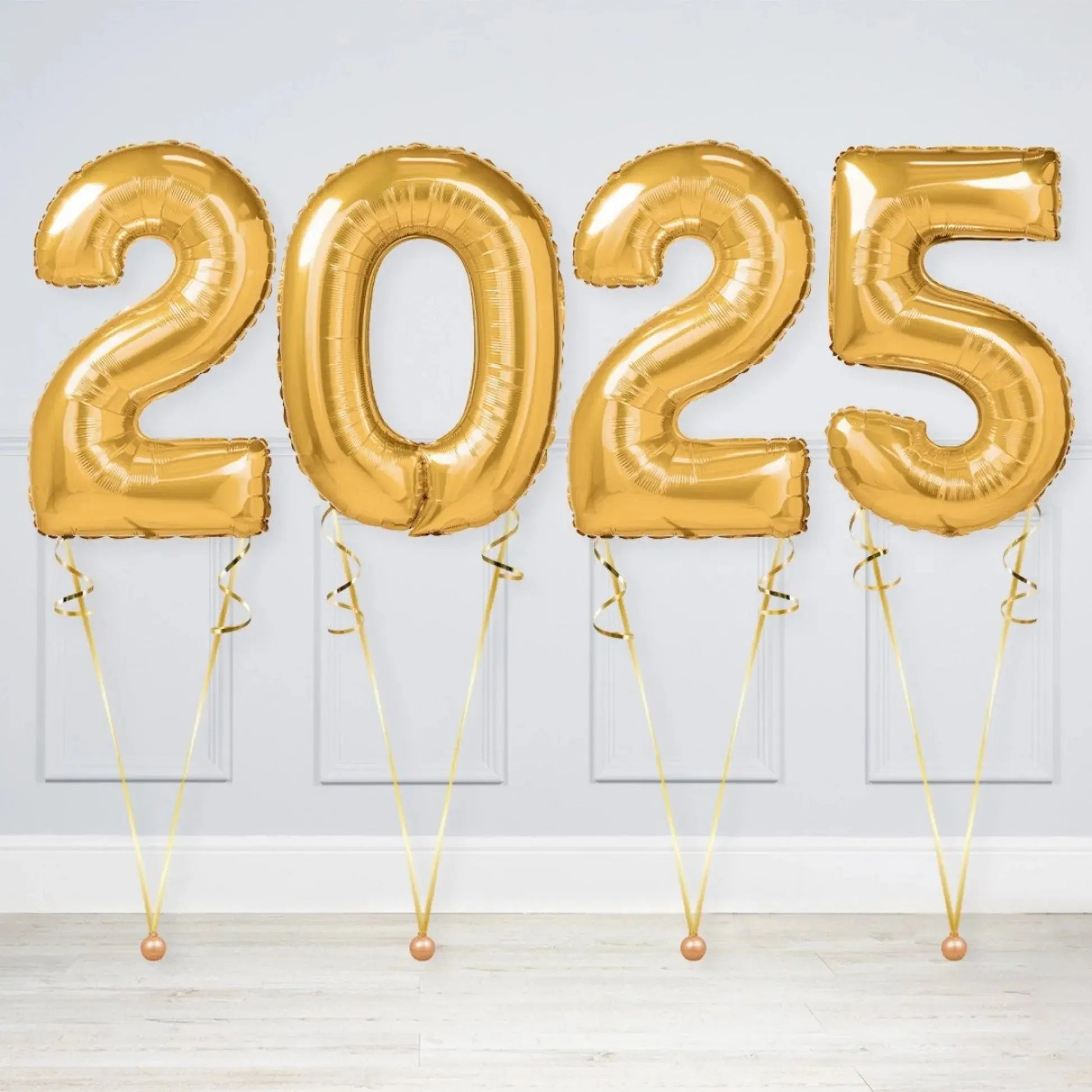 Foil balloons with helium 2025 gold Folat