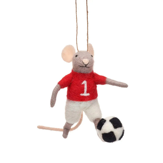 Football Mouse Hanging Decoration SASS AND BELLE