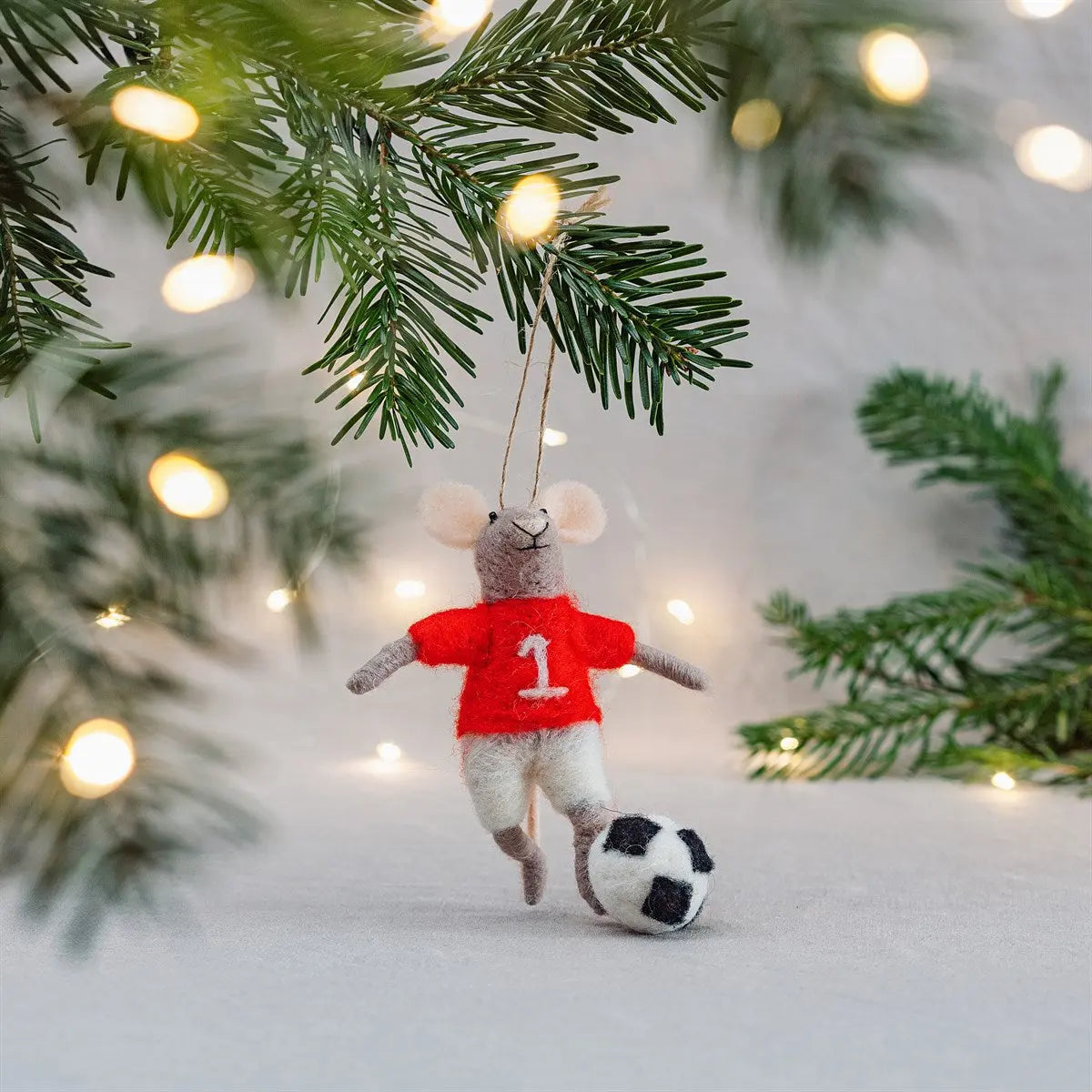 Football Mouse Hanging Decoration SASS AND BELLE