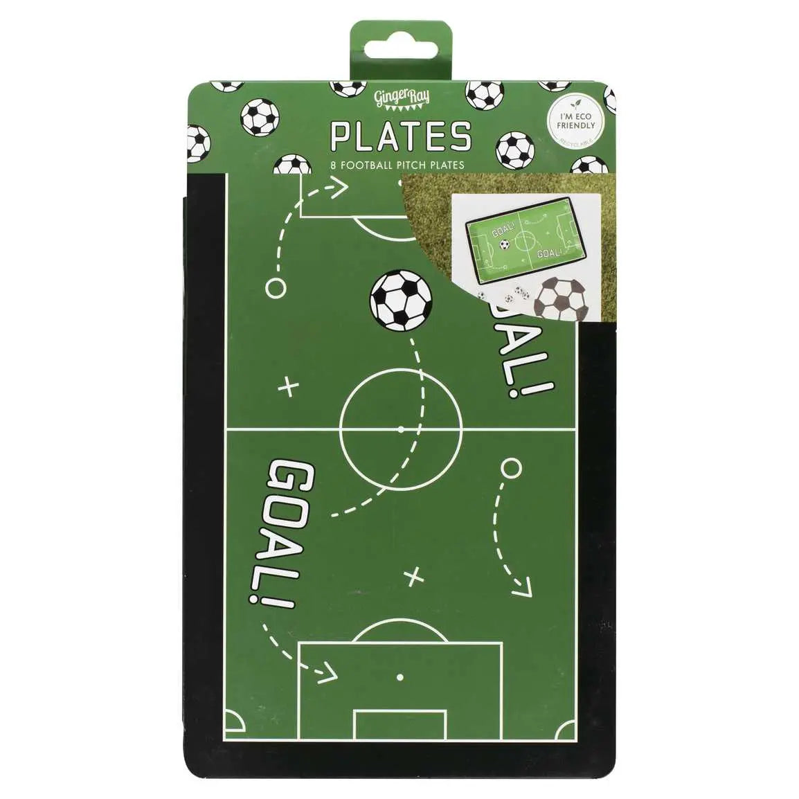 Football Pitch Paper Plates GingerRay