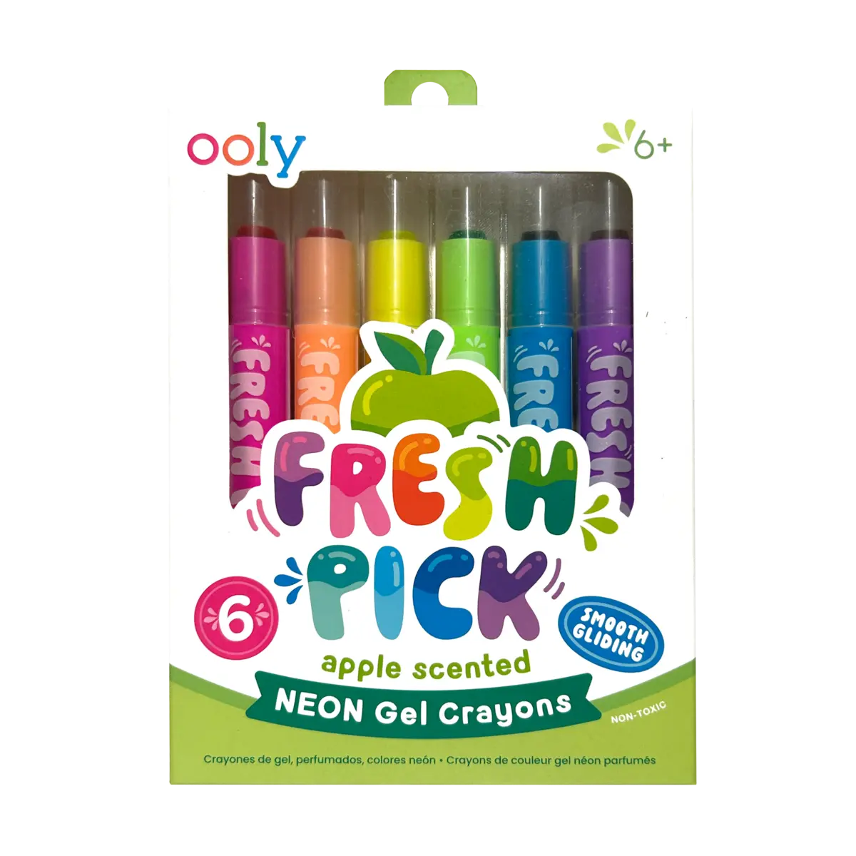 Fresh Pick Scented Neon Gel Crayons – Set of 6 OOLY