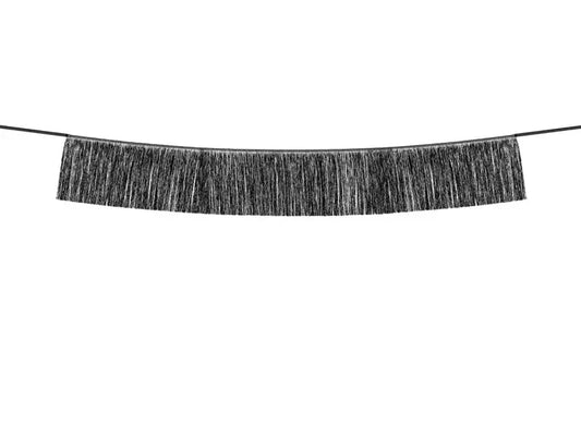 Fringe garland, black Partydeco