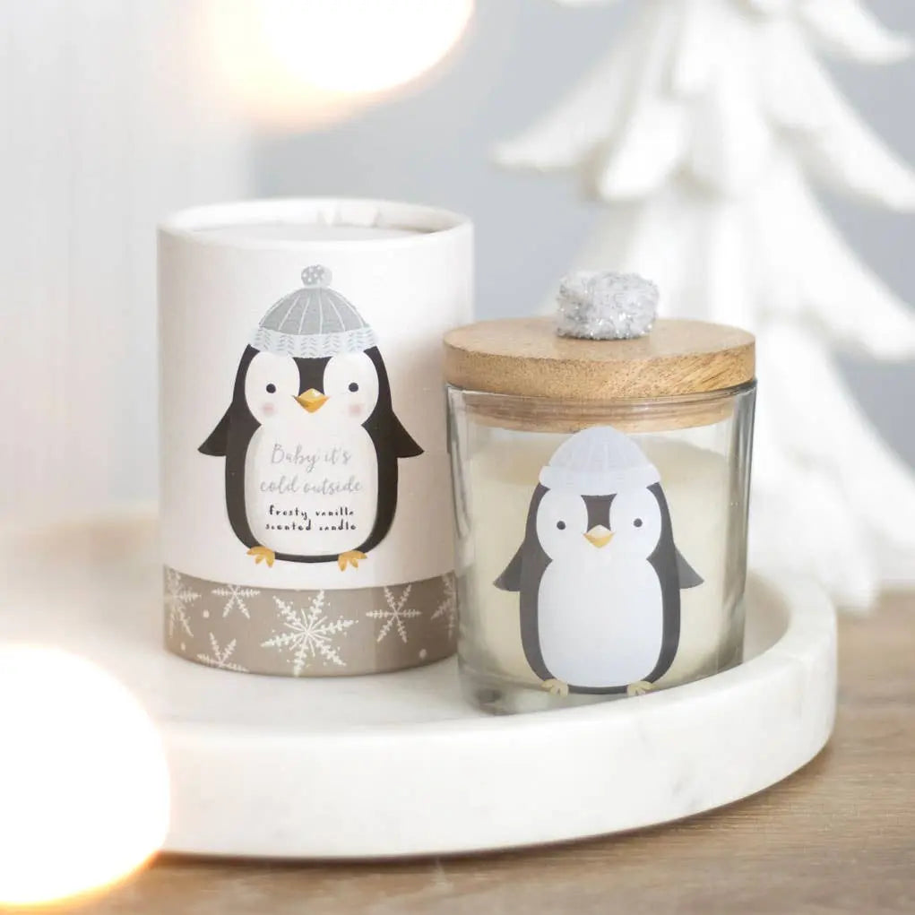 Frosty Vanilla Winter Penguin Candle Something Different Wholesale