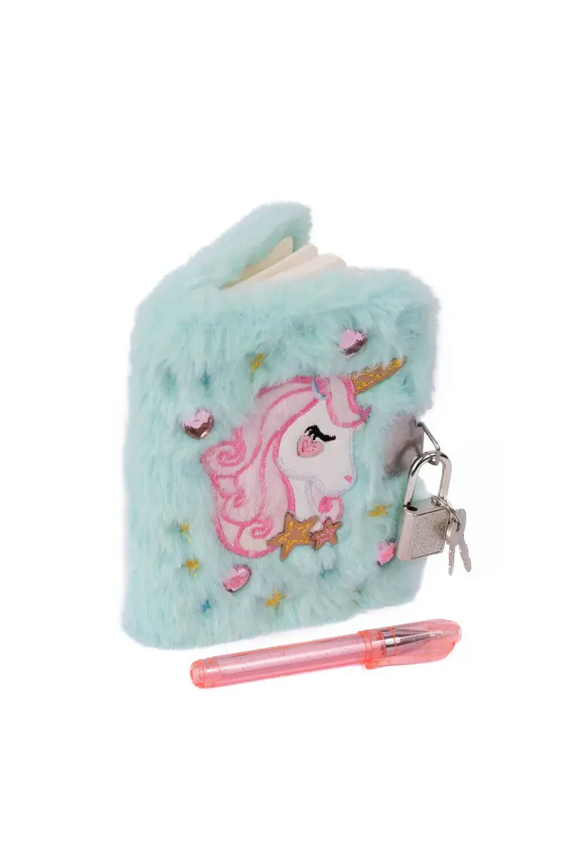 Furry Friends Journal with Lock & Pen - Unicorn Great Pretenders