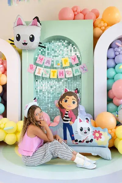 Gabi Cat House Standing Foil Balloon, 92x90.5 cm, mix Balloons World Store