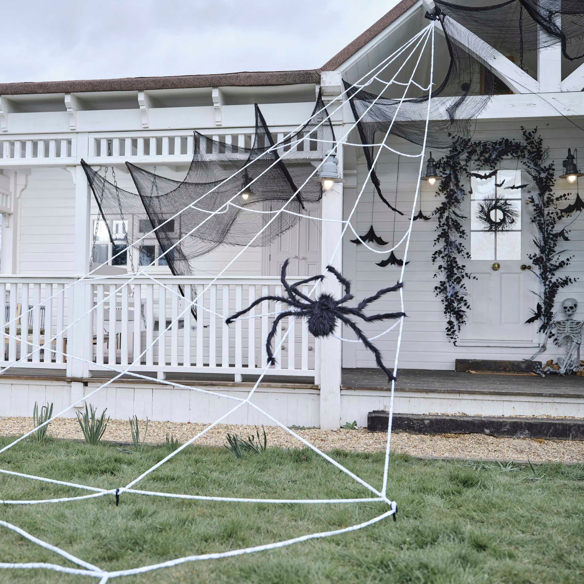 Giant Halloween Spider Web Decoration with Large Spider Ginger Ray