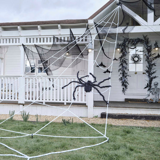 Giant Halloween Spider Web Decoration with Large Spider Ginger Ray