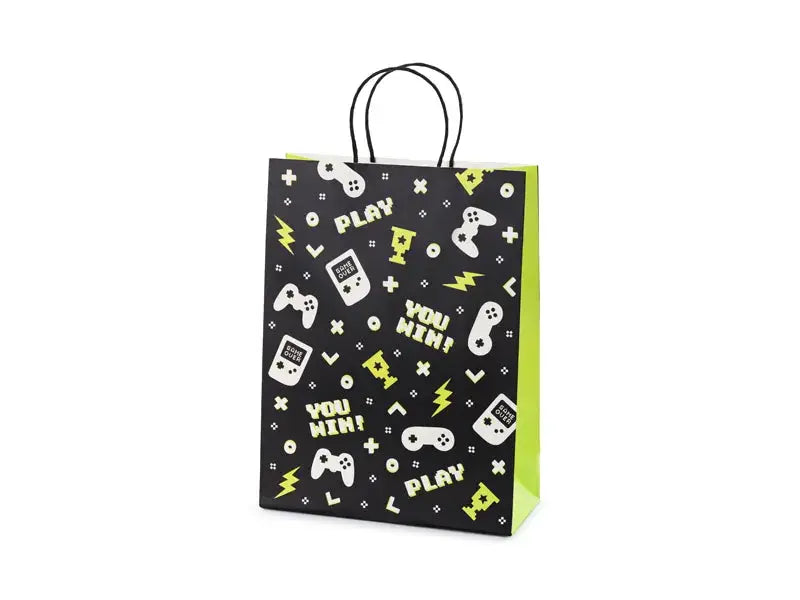 Gift bag Gamepads, 10x24x32 cm, mix Partydeco