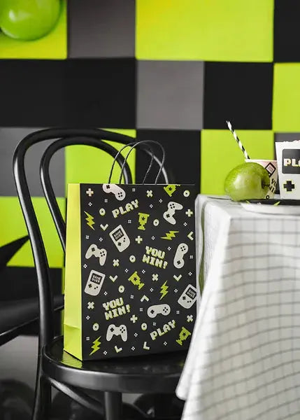 Gift bag Gamepads, 10x24x32 cm, mix Partydeco