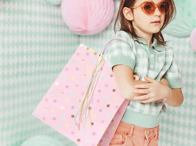 Gift bags Stars, mix, 26x32x13cm Partydeco