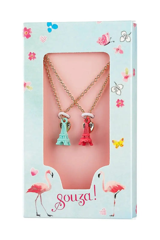 Gift box BFF Eiffel tower, 2 bracelets, gold Souza