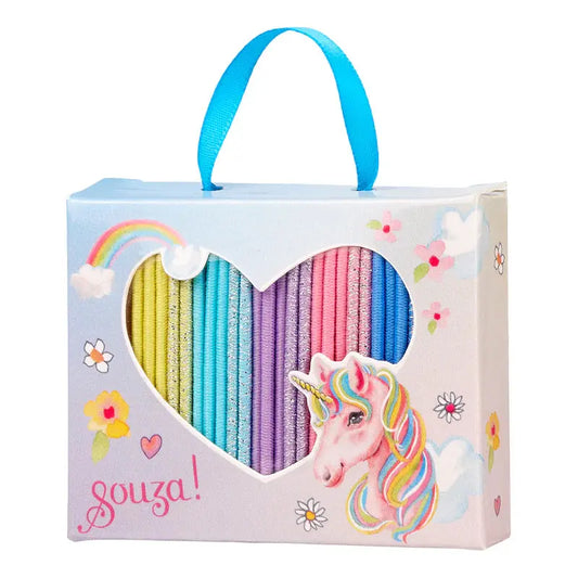 Gift box Eleny, unicorn elastics (25 pcs/box) Souza