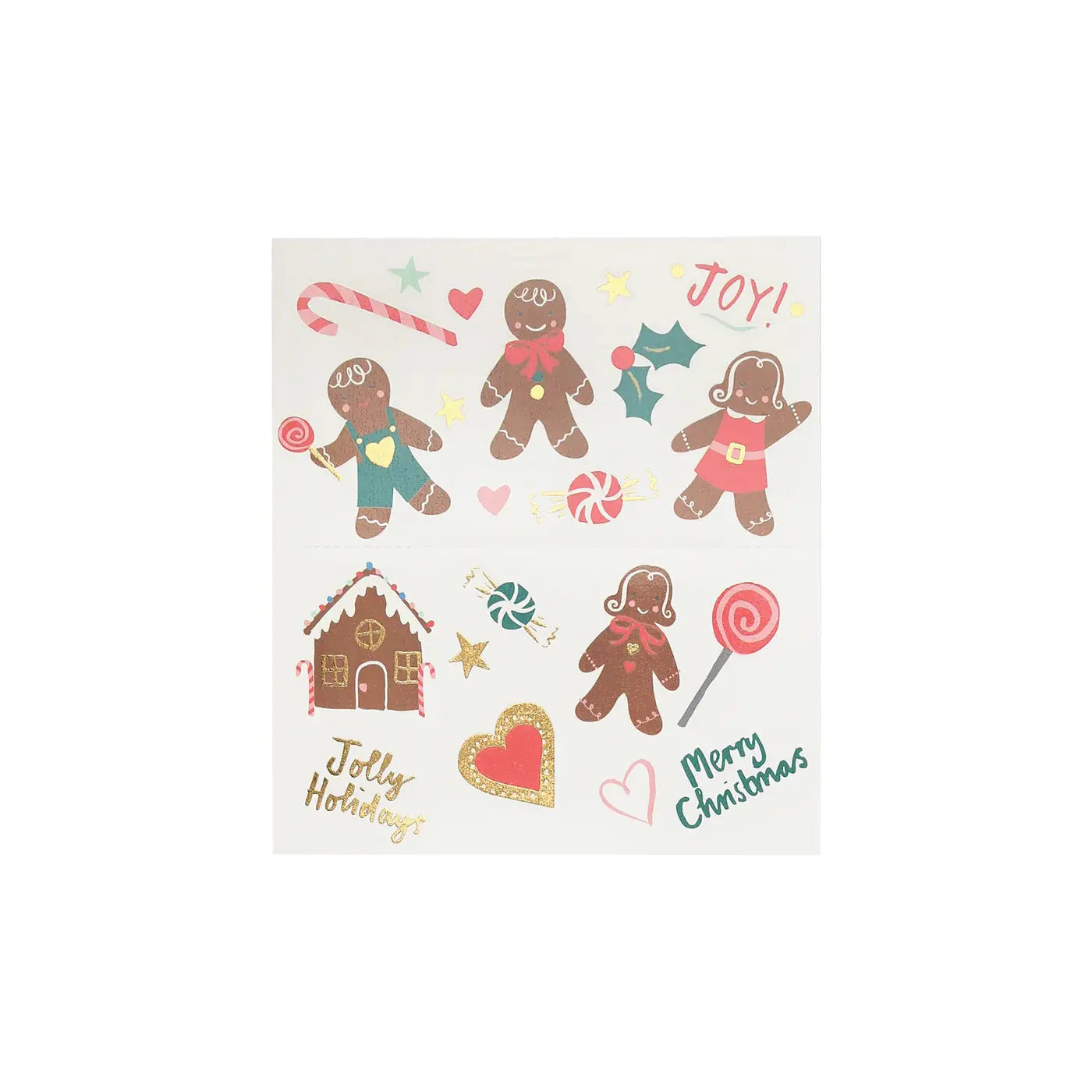 Gingerbread Temporary Tattoos Meri Meri