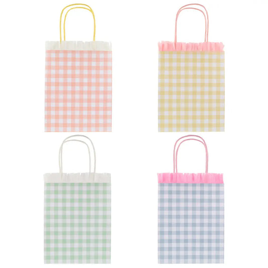 Gingham fringe party bags Meri Meri