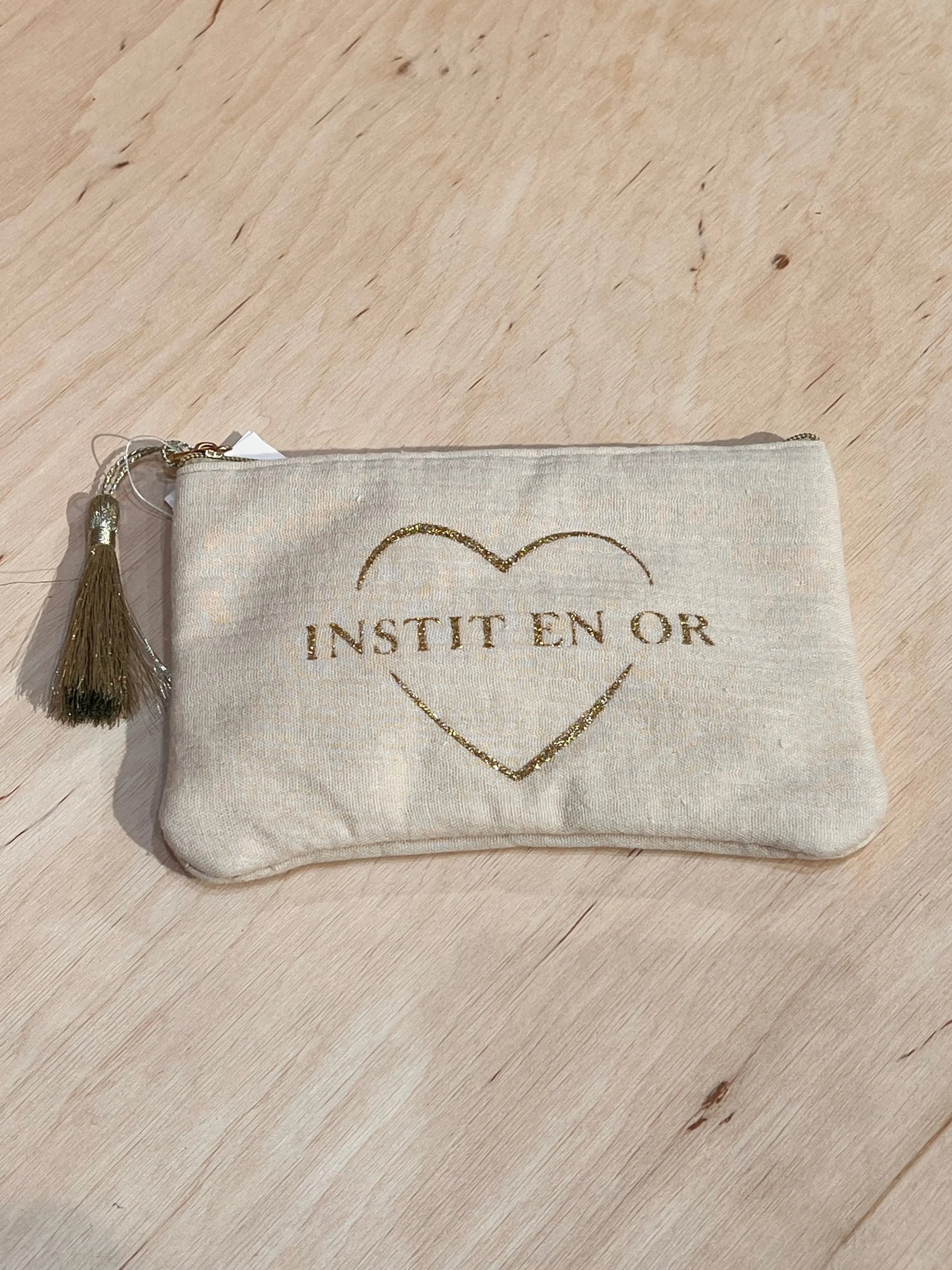 Glam bag - Instit en Or - Beige thepartyville