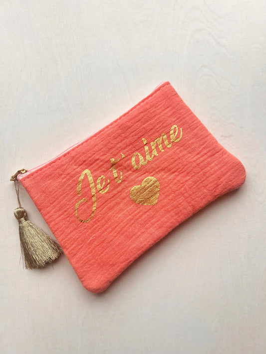 Glam bag - Je t’aime - Peach thepartyville