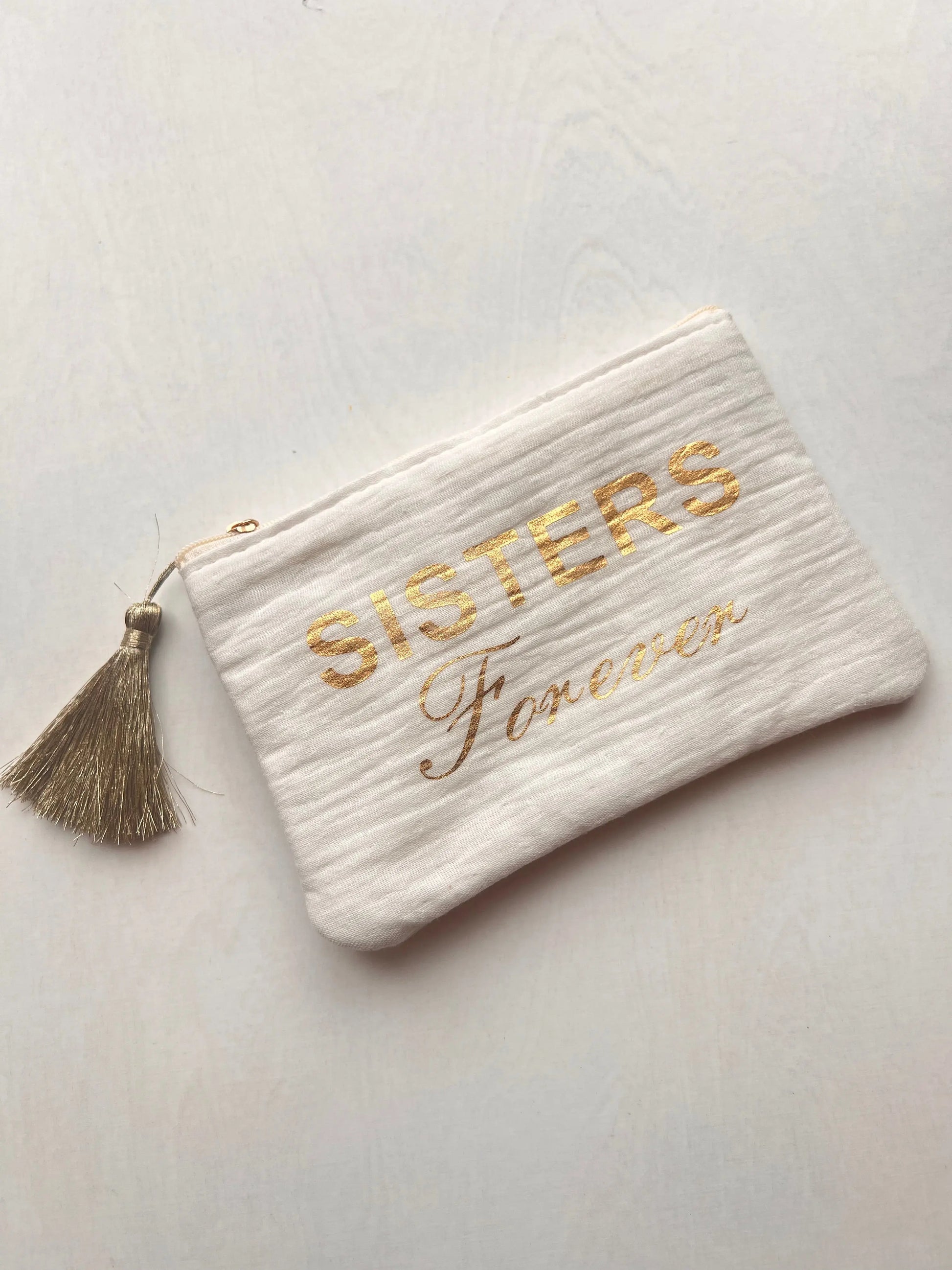 Glam bag - Sisters Forever - White thepartyville