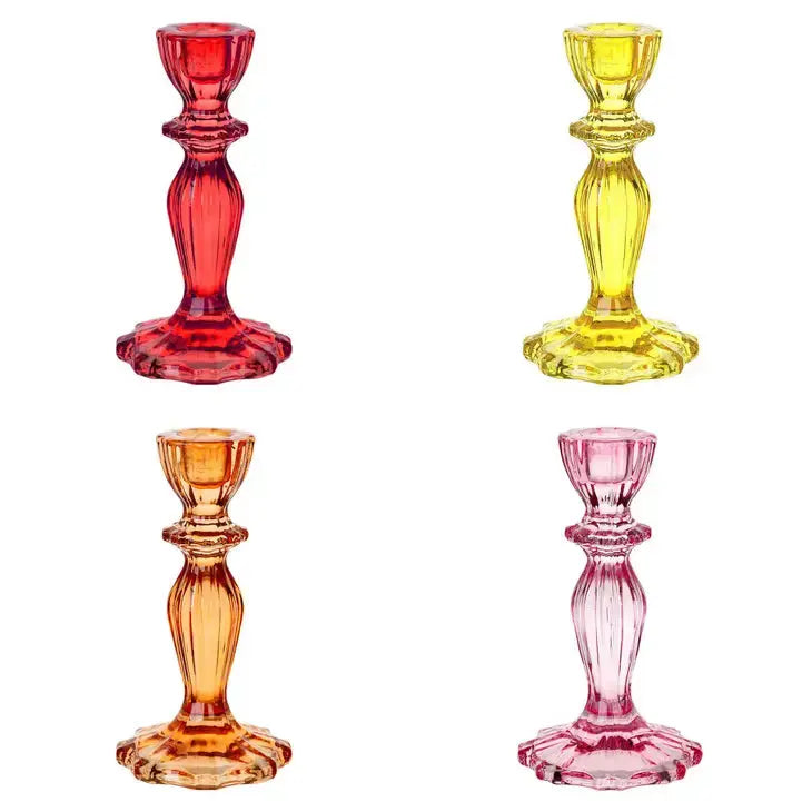 Glass Candle Holders Starter - Warm Colour Talking Tables
