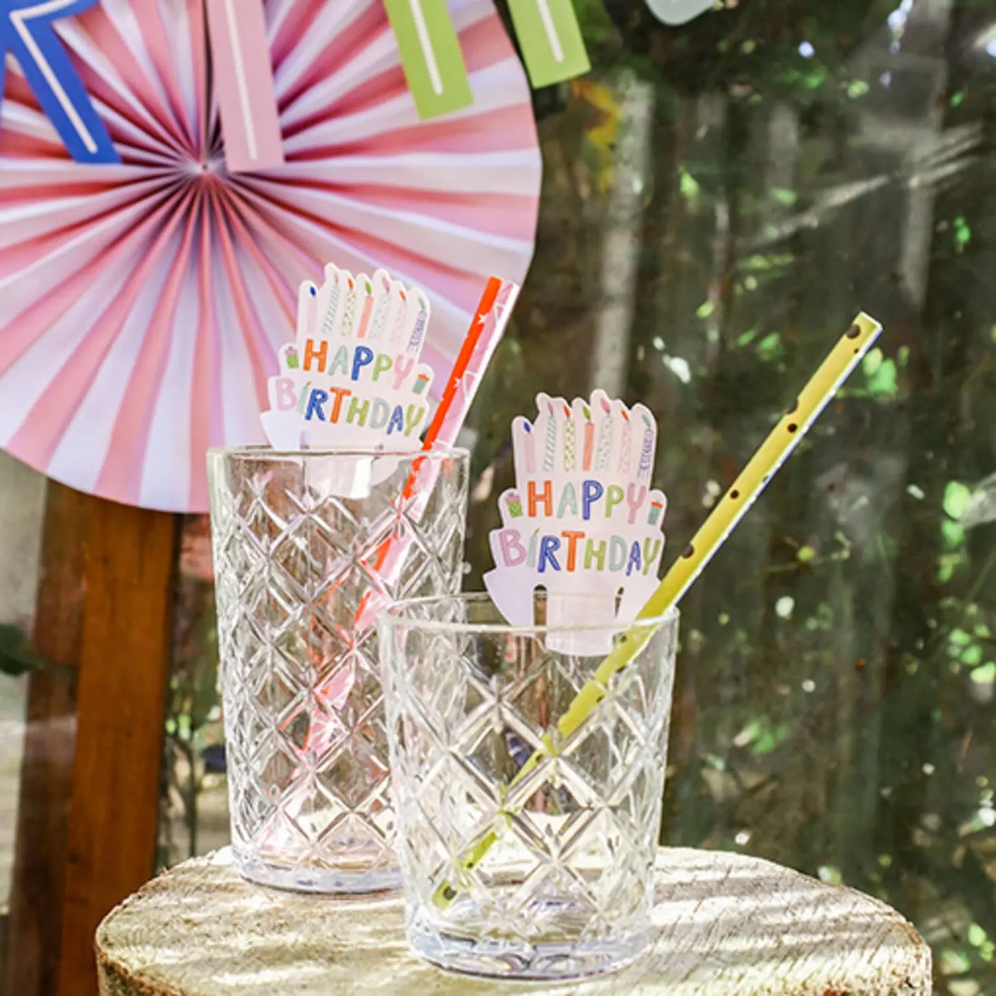 Glass markers Party Green - 6 pieces Folat