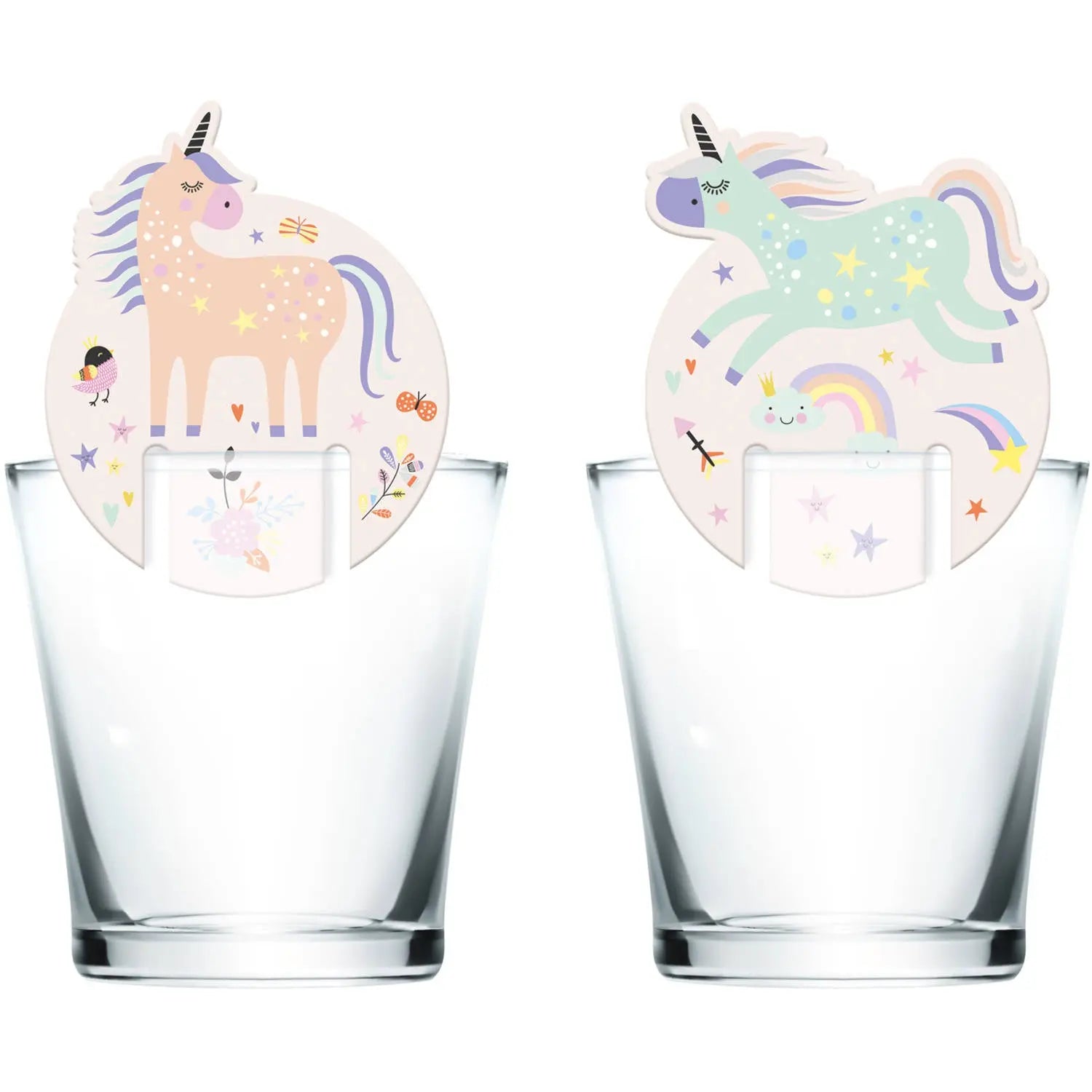 Glass markers Unicorns & Rainbows - 6 pieces Folat