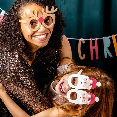 Glasses - Holly Jolly - Paper - 6 pieces Folat