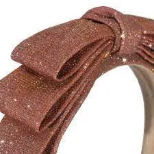Glitter Bow headband - Old rose Konges Slojd