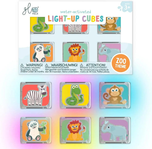 Glo Pals Light-Up Cubes | Zoo Glo Pals