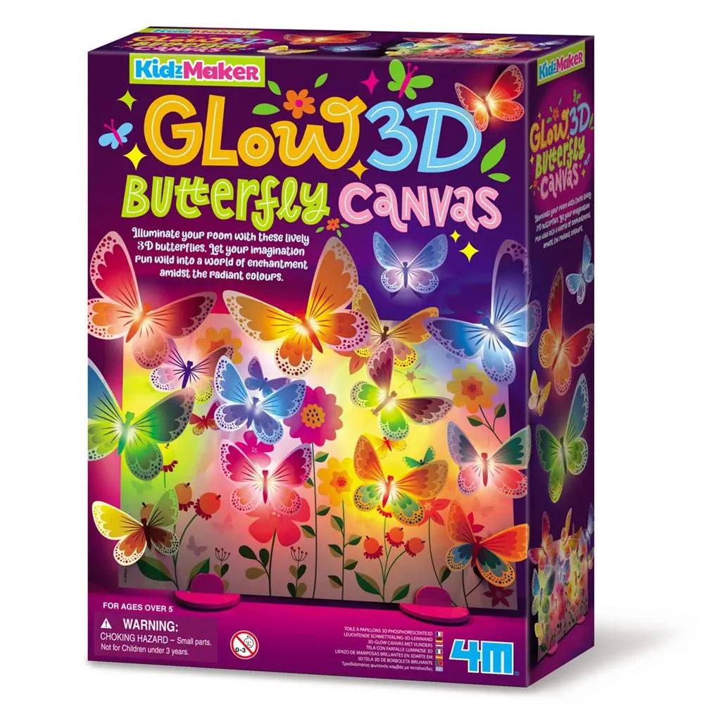 Glow 3D Butterfly Canvas Dam