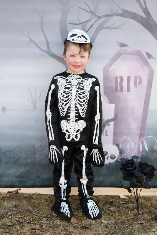 Glow in the Dark Skeleton Shirt, Pants & Mask Great Pretenders