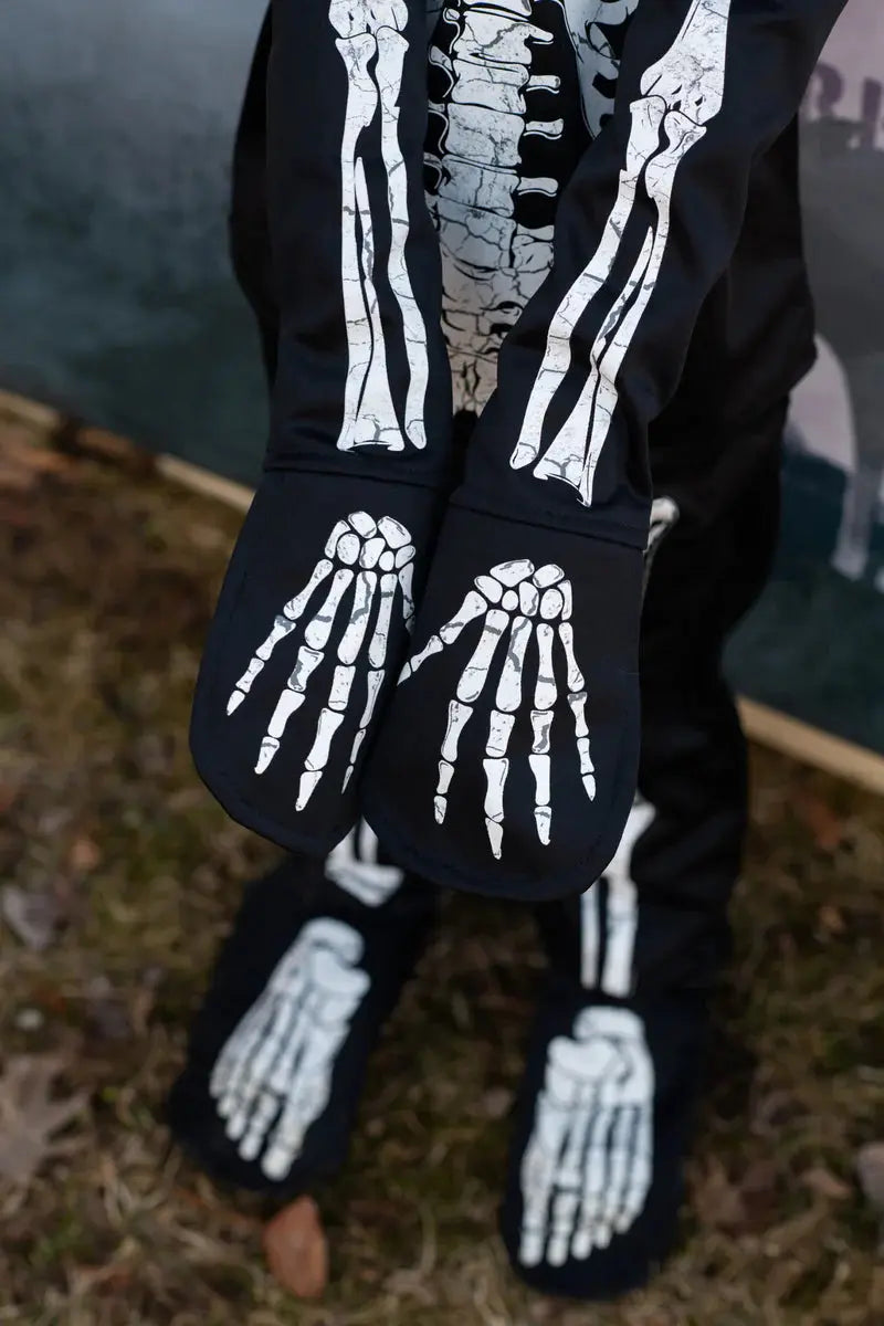 Glow in the Dark Skeleton Shirt, Pants & Mask Great Pretenders