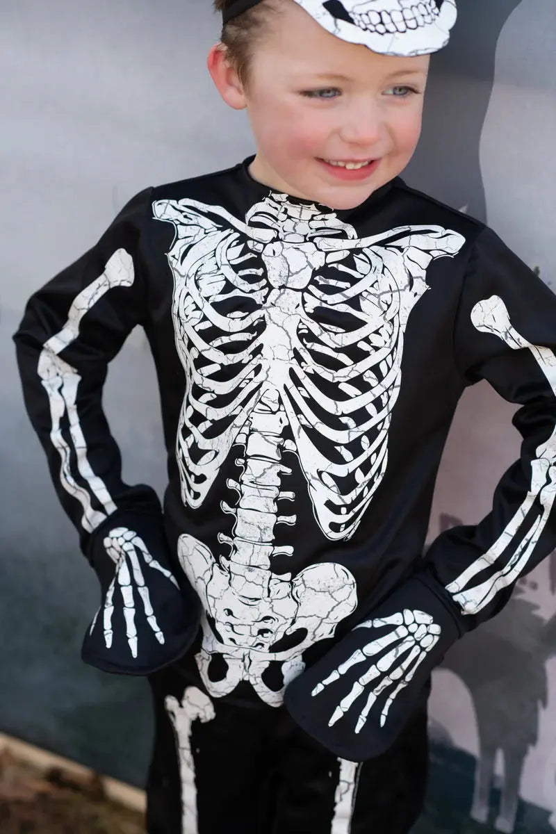 Glow in the Dark Skeleton Shirt, Pants & Mask Great Pretenders