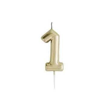 Gold Number '1' Candle Hootyballoo by Club Green