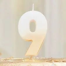 Gold Ombre 9 Number Birthday Candle Ginger Ray