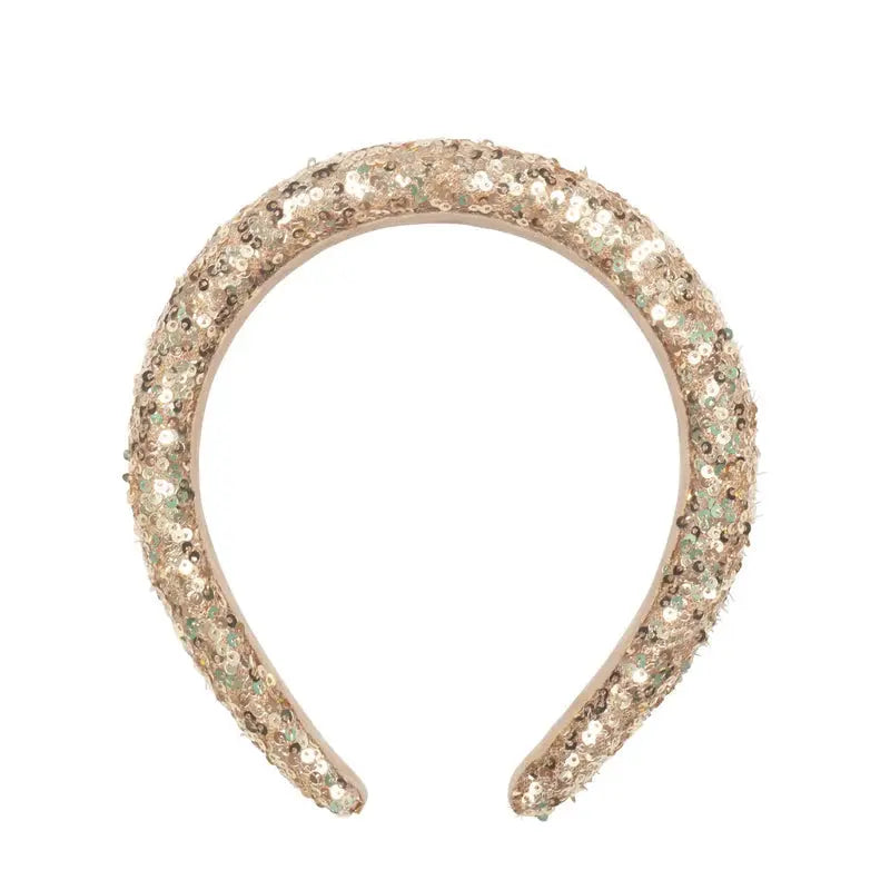 Gold Sequin Padded Headband Rockahula