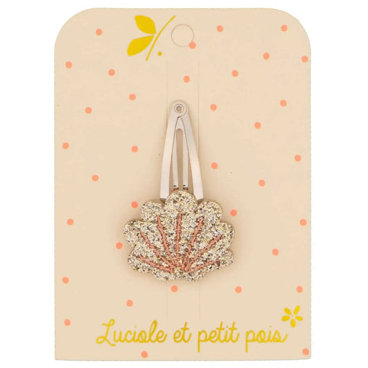Gold shell hair clip Luciole et Petit Pois