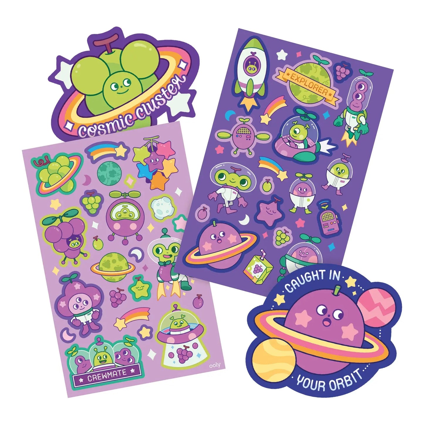 Grape Galaxy scented stickers OOLY