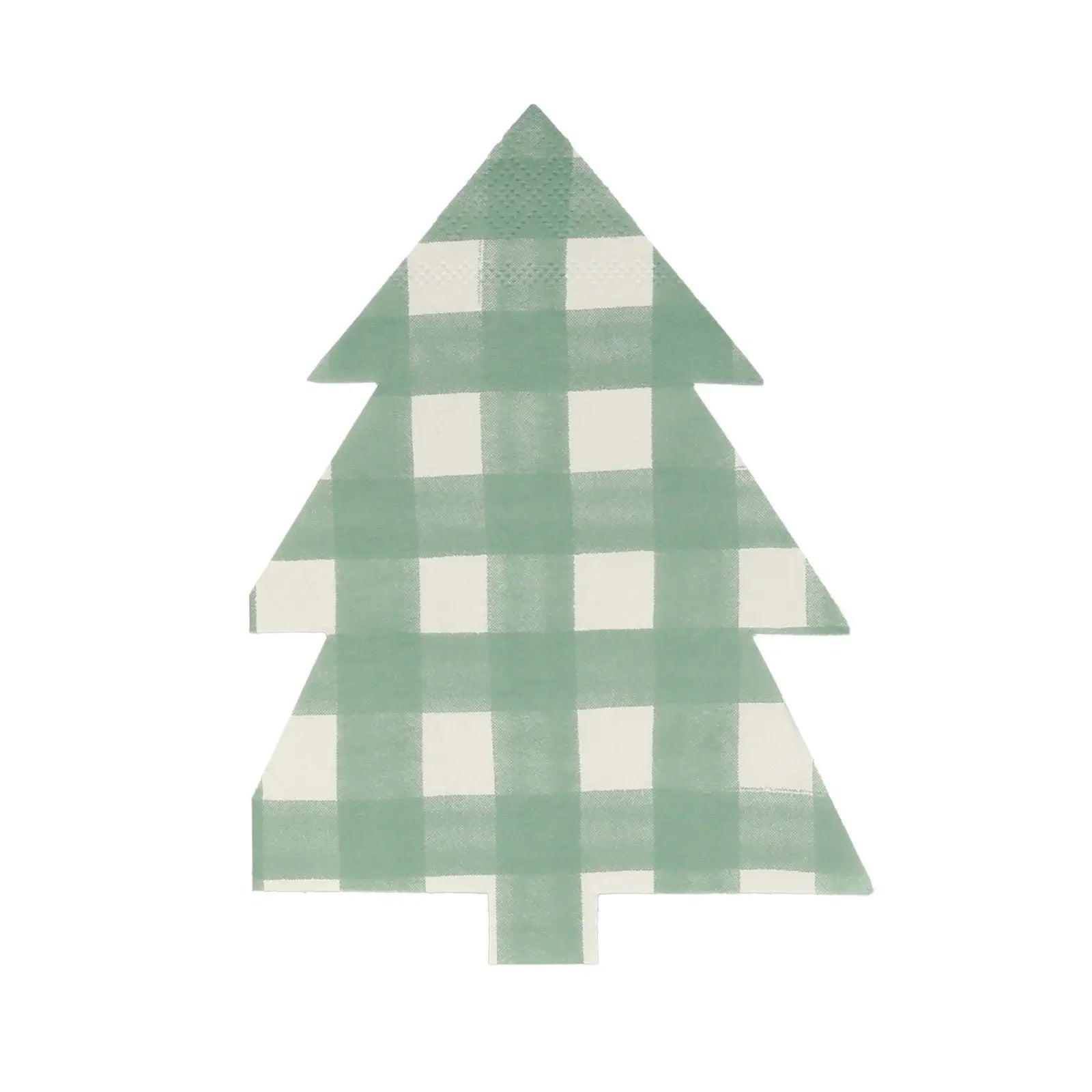 Green gingham tree napkins Meri Meri