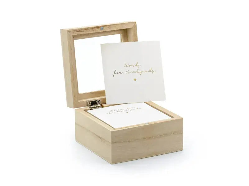 Guest book - wedding advice box, 9.5x9.5x6cm, English language version Partydeco