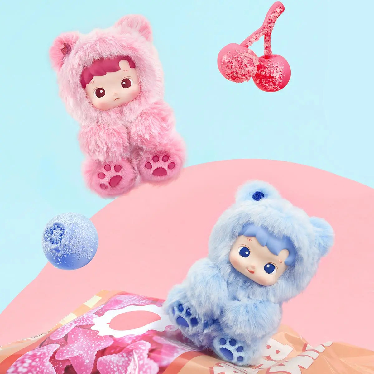 HACIPUPU Gummy Bear Series-Vinyl Plush Pendant Blind Box Rhinestone Belt Store
