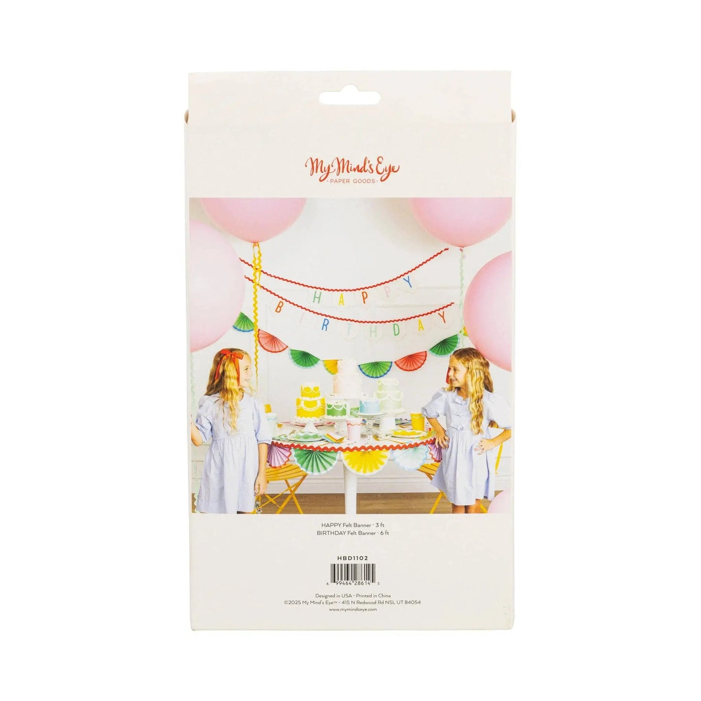 HBD1102 - Happy Birthday Felt Banner My Mind’s Eye